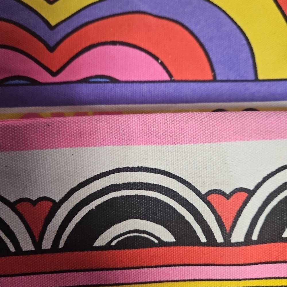 Brighton Rainbow Bright "Love To Be Bold" Large Canvas Tote NWT Bag - Picture 6 of 8